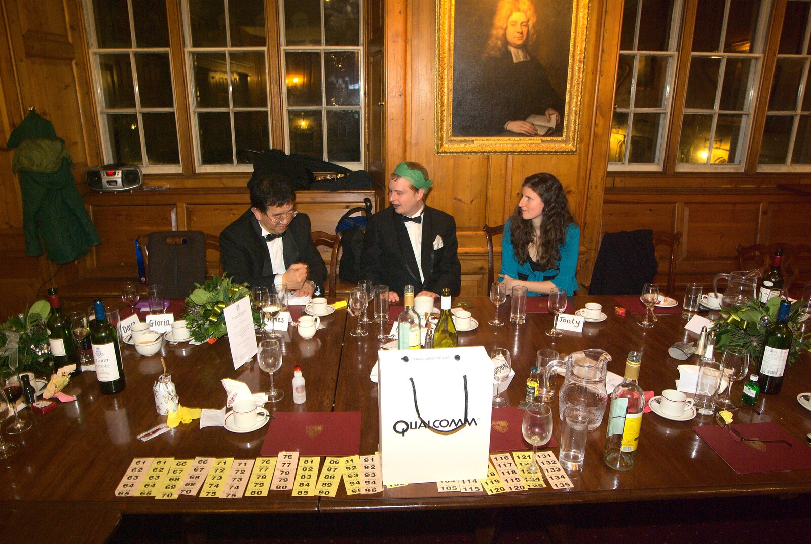Raffle tickets all laid out from A Qualcomm Christmas, Christ's College, Cambridge - 8th December 2011