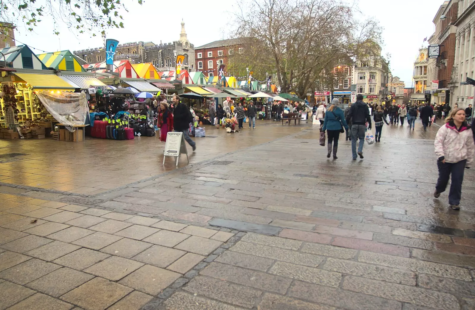 Gentleman's Walk, and Norwich Market, from Amandines, The BBs at the Park Hotel, and Norwich, Norfolk - 10th December 2011