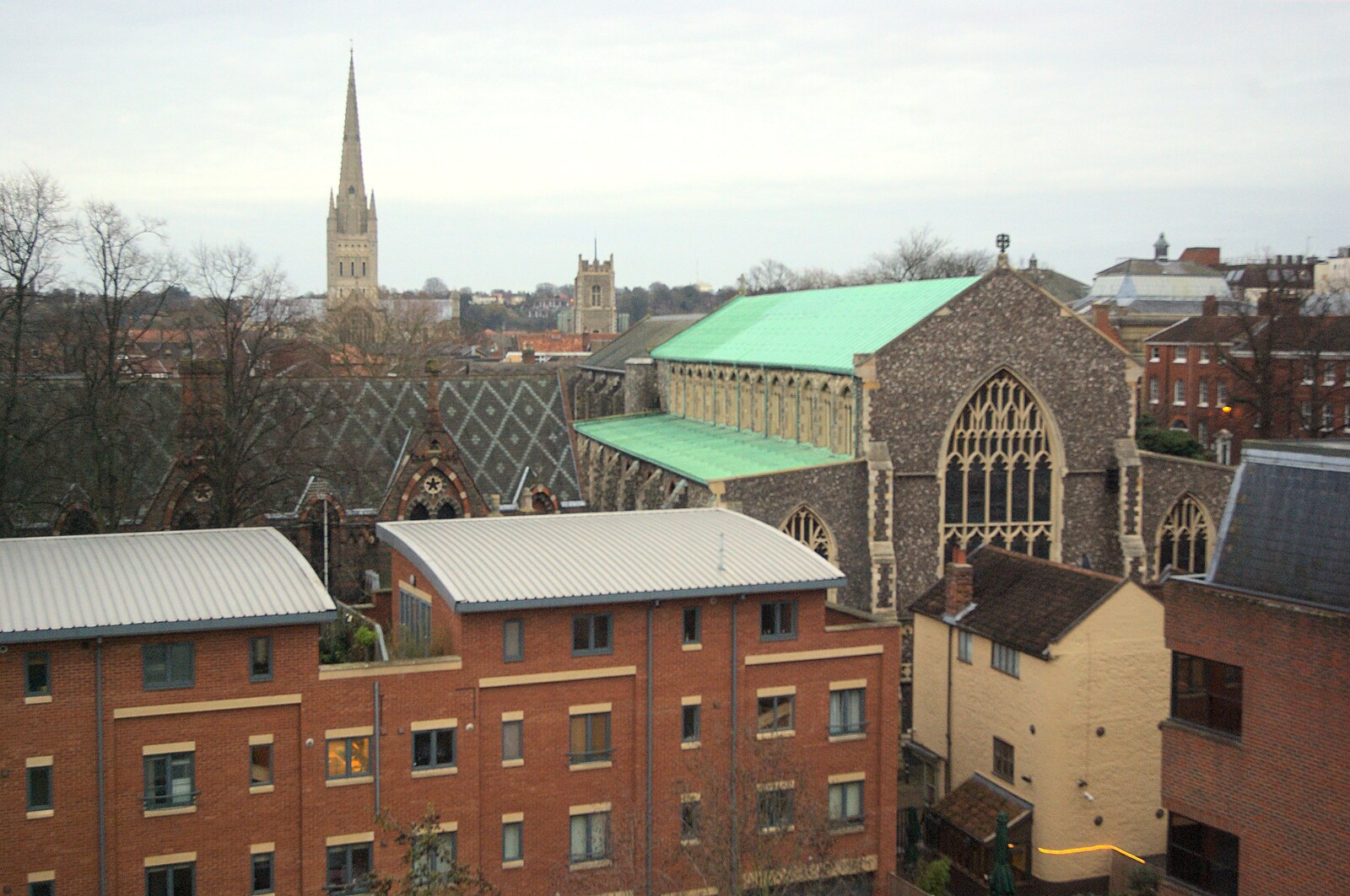 A view from the car park from Amandines, The BBs at the Park Hotel, and Norwich, Norfolk - 10th December 2011