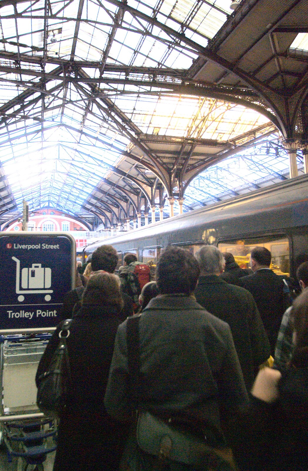 The train is packed with two loads of passengers from A TouchType Christmas, Southwark, London - 15th December 2011
