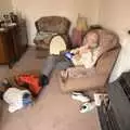 Grandad in his armchair, Grandad's New House, and Discord by the Mere, Roydon and Diss, Norfolk - 21st December 2011