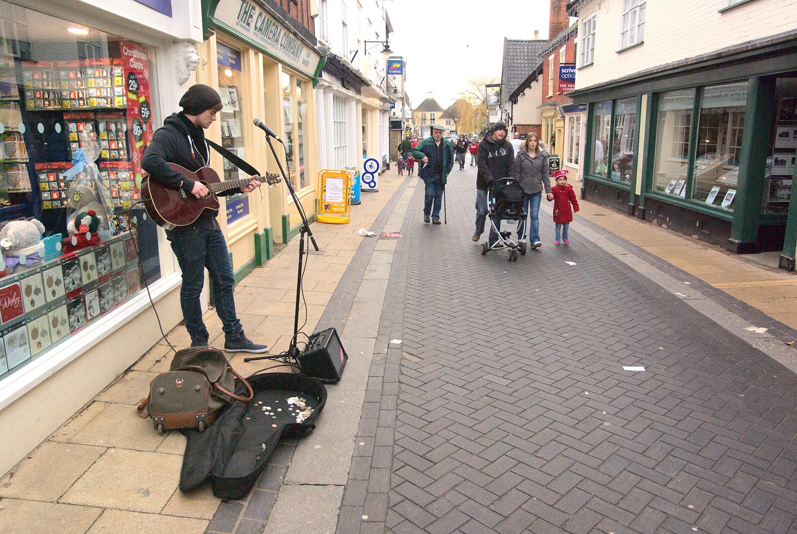 Felix Simpson on Mere Street from Grandad's New House, and Discord by the Mere, Roydon and Diss, Norfolk - 21st December 2011
