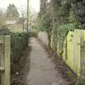 The path up from Chapel Street car park, Grandad's New House, and Discord by the Mere, Roydon and Diss, Norfolk - 21st December 2011