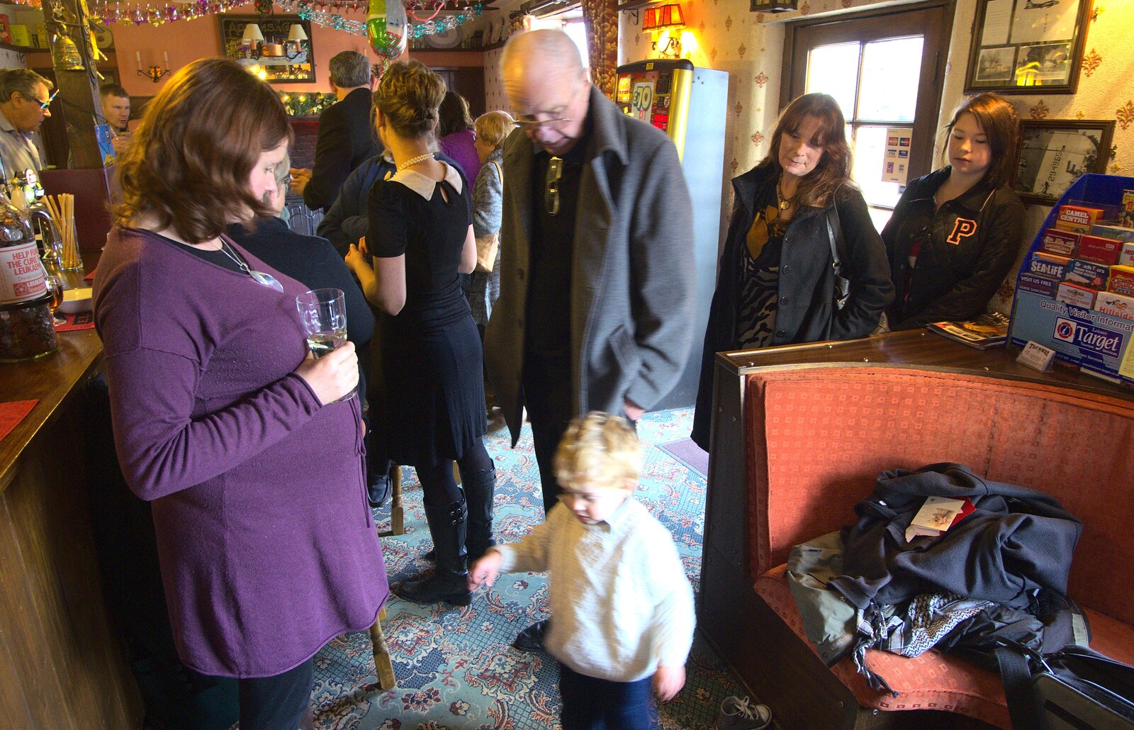 Grandad appears from Christmas Day in the Swan Inn, Brome, Suffolk - 25th December 2011