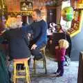 Marc at the bar with his mum, Christmas Day in the Swan Inn, Brome, Suffolk - 25th December 2011