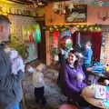 Mikey P chats with Isobel, Christmas Day in the Swan Inn, Brome, Suffolk - 25th December 2011