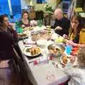 Christmas dinner table, Christmas Day in the Swan Inn, Brome, Suffolk - 25th December 2011