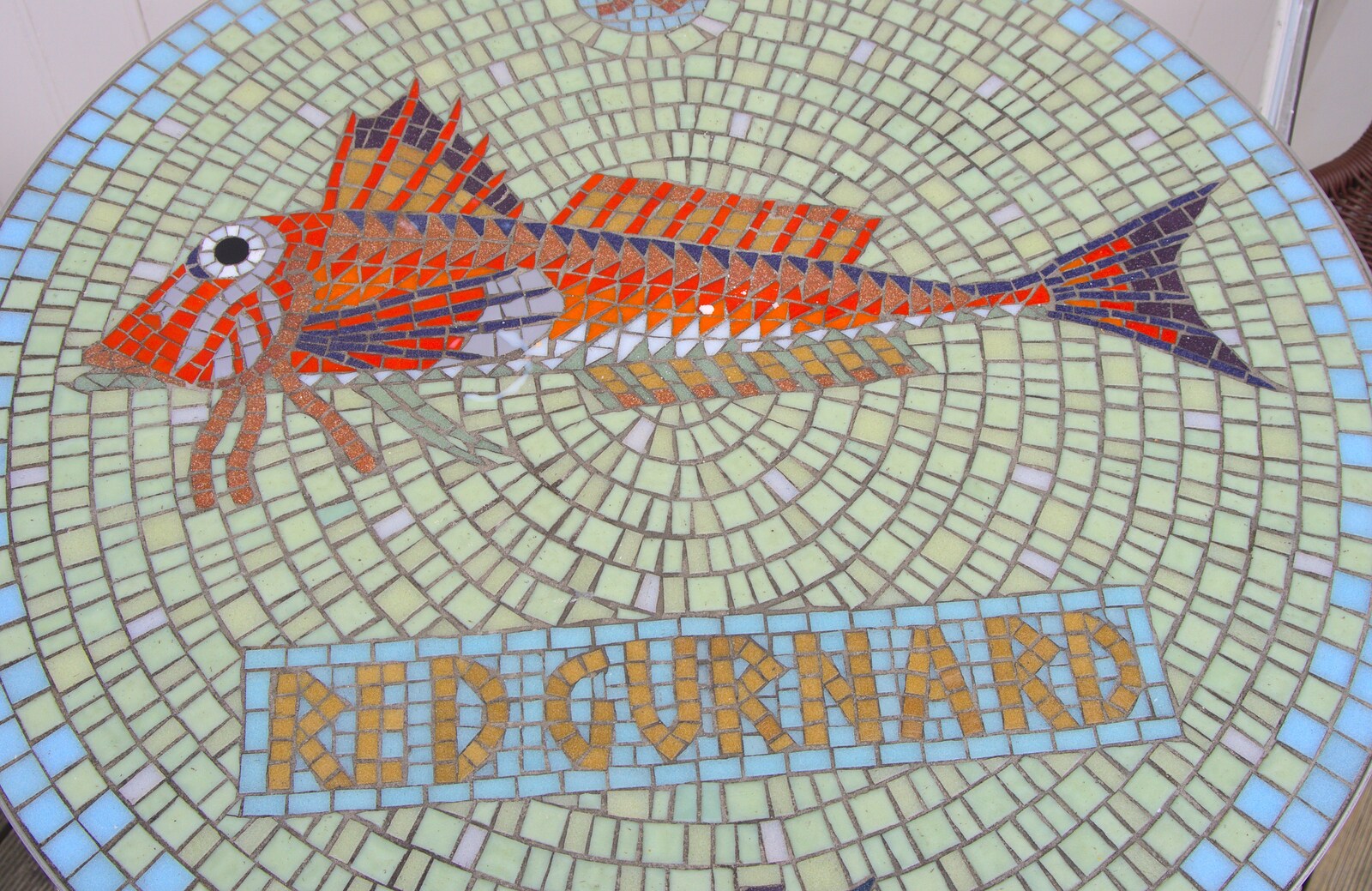A nice Red Gurnard in mosaic table form from A Boxing Day Walk, and a Trip to the Beach, Thornham and Southwold, Suffolk - 26th December 2011