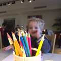 A collection of coloured pencils, Pizza Express with Grandad, Bury St. Edmunds, Suffolk - 29th December 2011