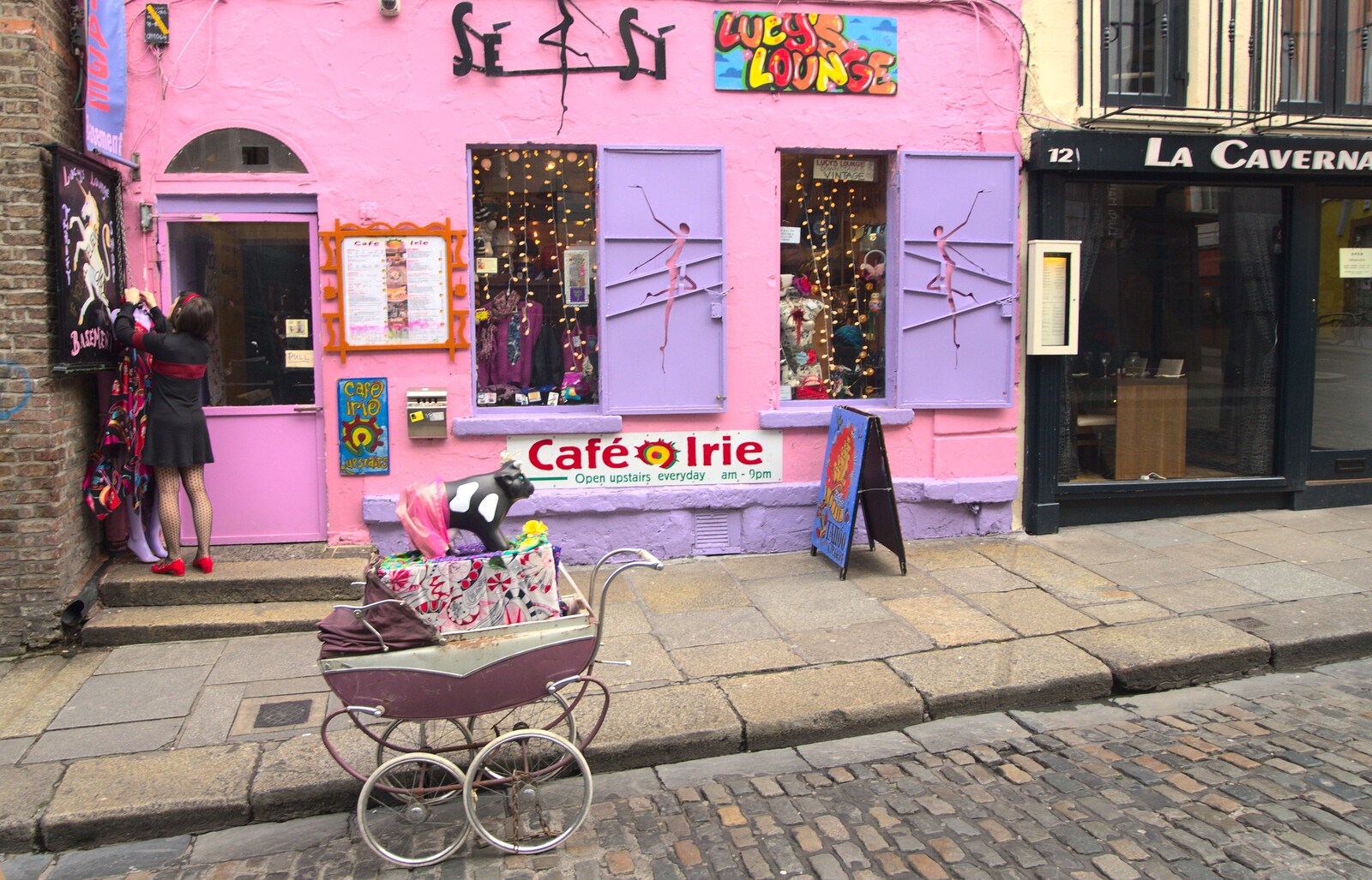 A Day in Dublin, Ireland - 7th January 2012: A very pink shop