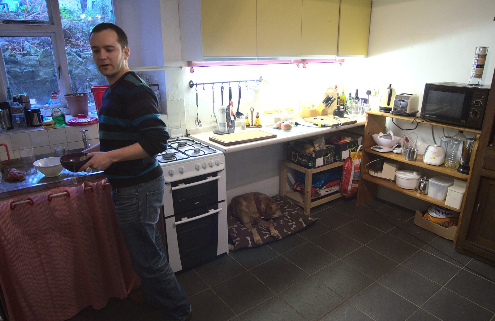 A Day in Dublin, Ireland - 7th January 2012: Jamie roams around the kitchen
