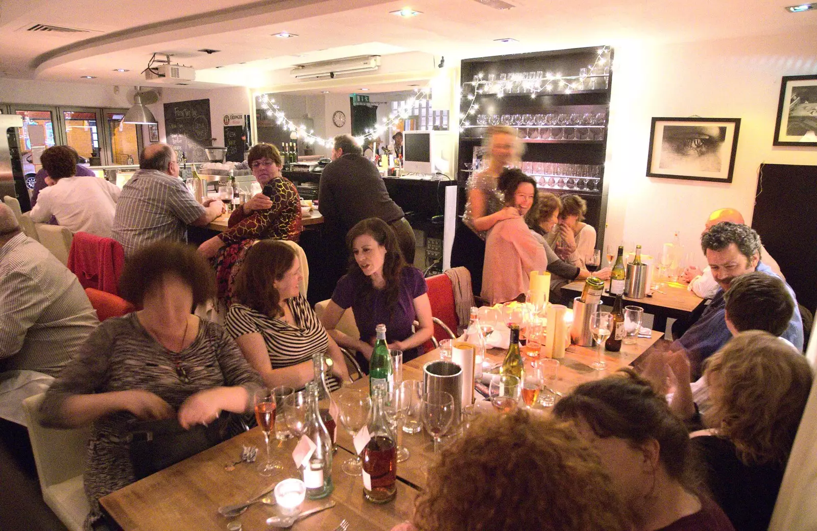 Isobel and Jen chat, from Nom Nom's Popup Restaurant, Dublin, Ireland - 7th January 2012