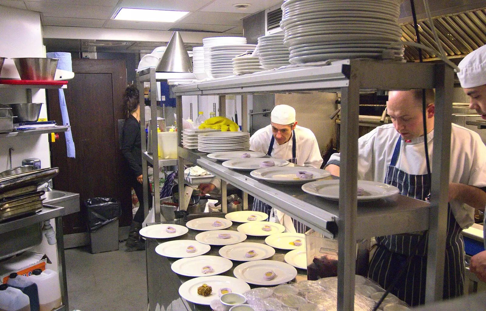 Wayne preps the deserts, from Nom Nom's Popup Restaurant, Dublin, Ireland - 7th January 2012