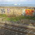 Graffiti and the Winkies, in Dublin Bay, A Morning in Blackrock, County Dublin, Ireland - 8th January 2012