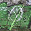 Bright green graffiti tag, A Morning in Blackrock, County Dublin, Ireland - 8th January 2012