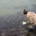 Evelyn goes fishing, A Morning in Blackrock, County Dublin, Ireland - 8th January 2012