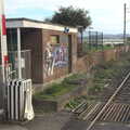 Graffiti'd building at the DART crossing, A Morning in Blackrock, County Dublin, Ireland - 8th January 2012