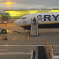 A Ruinair 737 on the stand at Stansted Airport, A Morning in Blackrock, County Dublin, Ireland - 8th January 2012