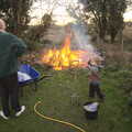 Fred comes to investigate, Railway Randomness, and Grandad Sets Fire to Stuff, London and Brome, Suffolk - 22nd January 2012
