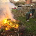 Granddad's big burn up, Railway Randomness, and Grandad Sets Fire to Stuff, London and Brome, Suffolk - 22nd January 2012