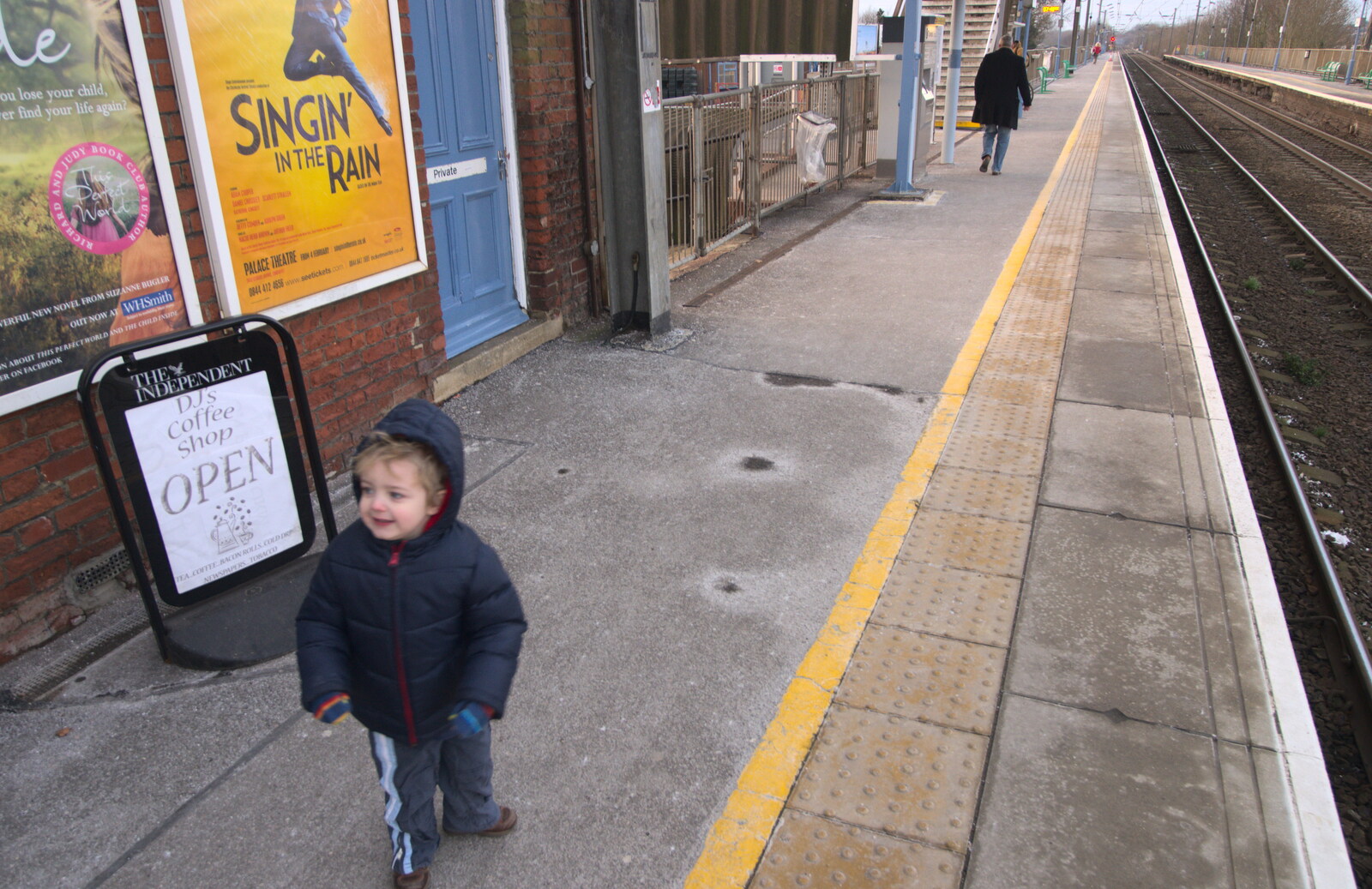 Fred on Platform One at Diss from The Bump, TouchType at Nandos, and Isobel does London - 3rd February 2012