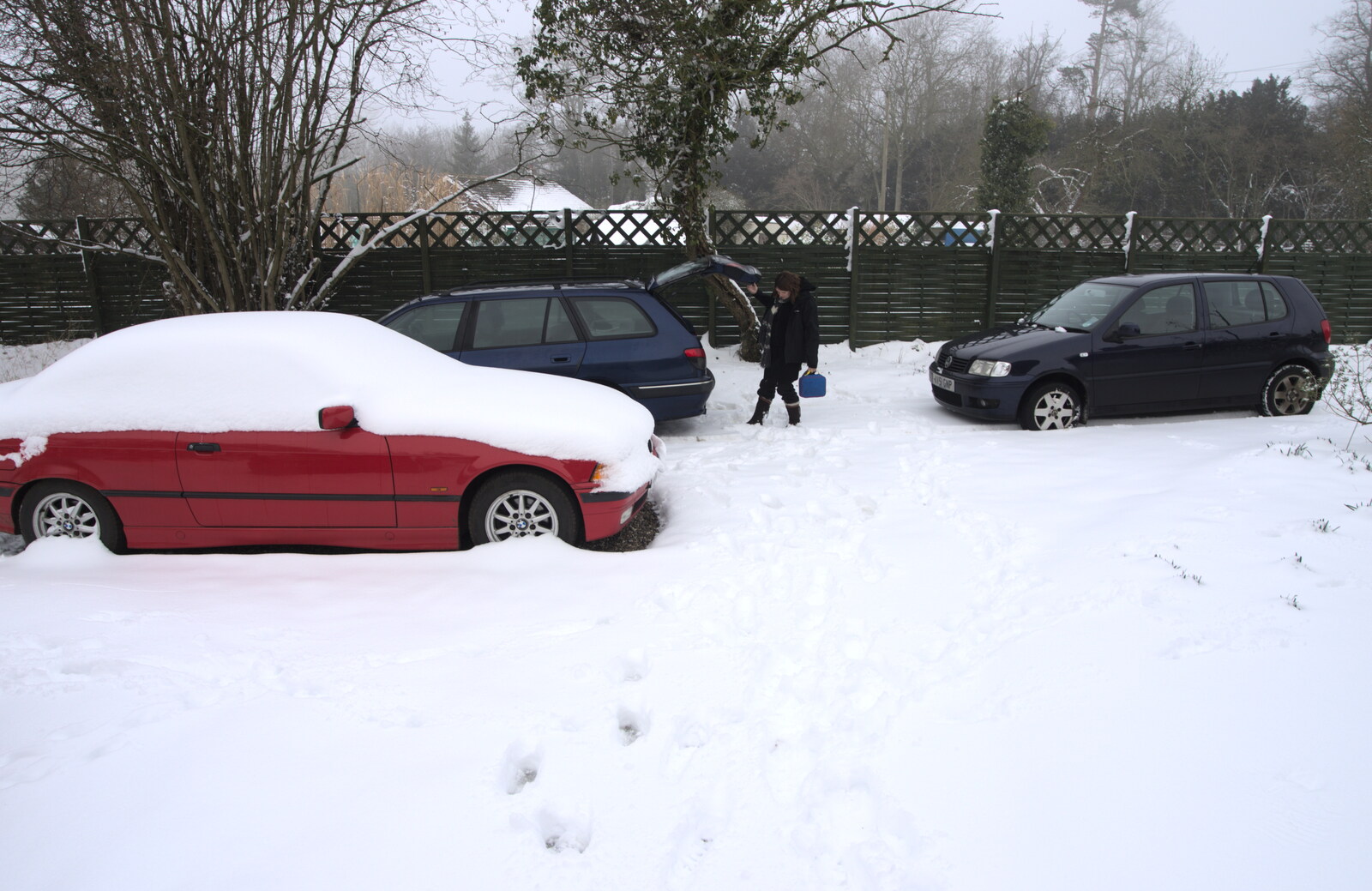 The other car is a bit buried from A Snowy February Miscellany, Suffolk - 7th February 2012