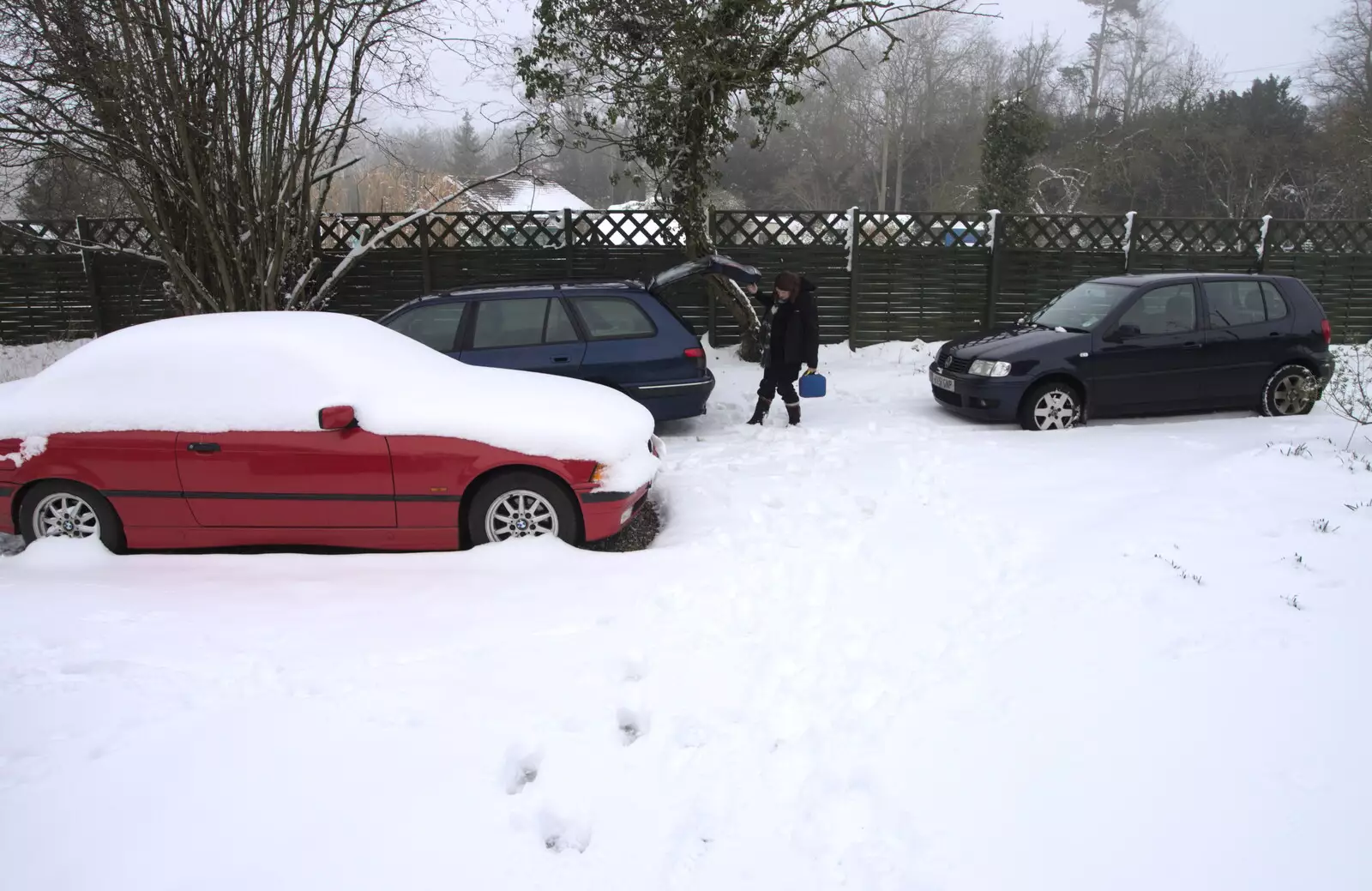 The other car is a bit buried, from A Snowy February Miscellany, Suffolk - 7th February 2012