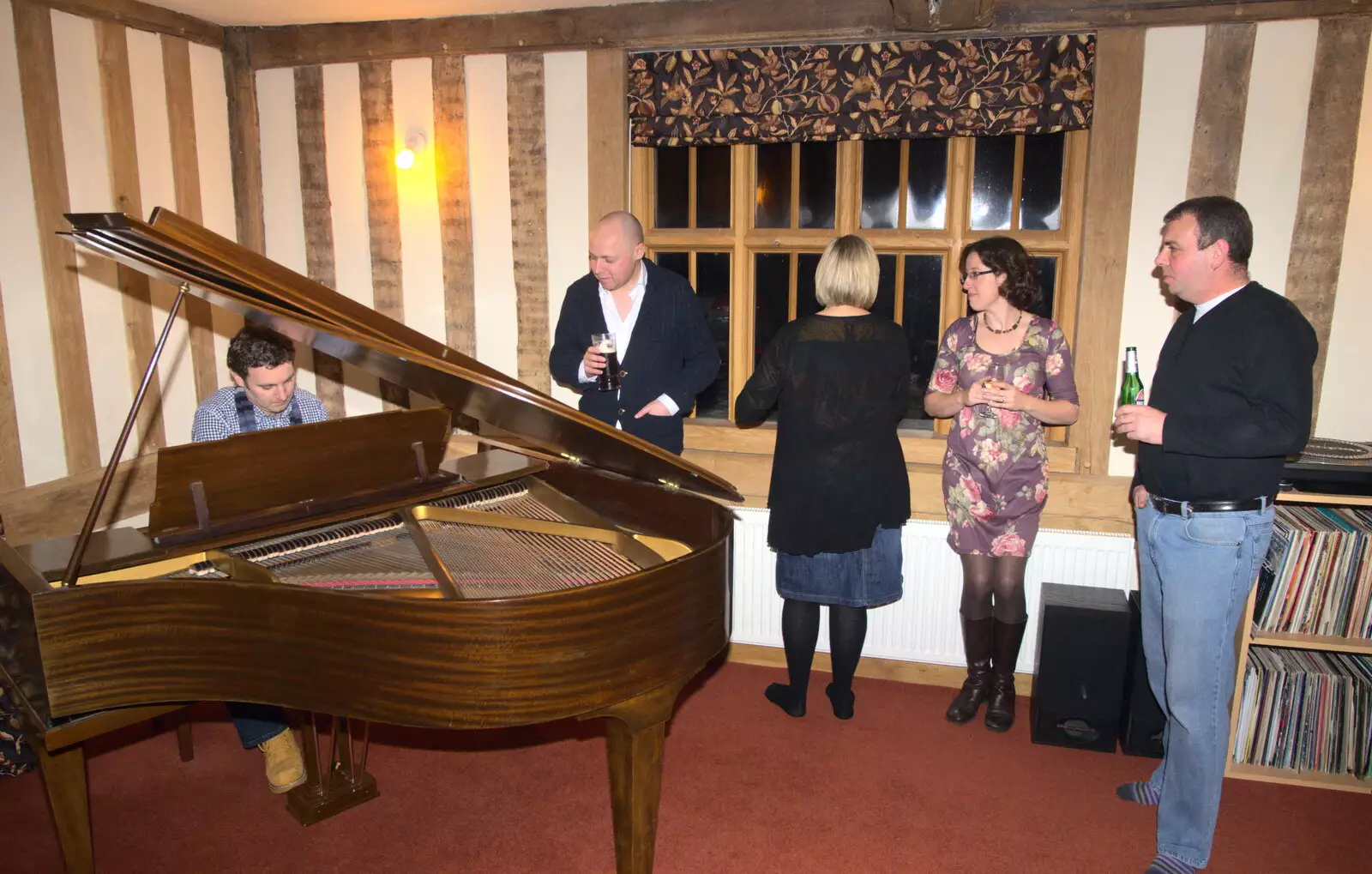 Clive plays some tunes on the piano, from A Snowy February Miscellany, Suffolk - 7th February 2012