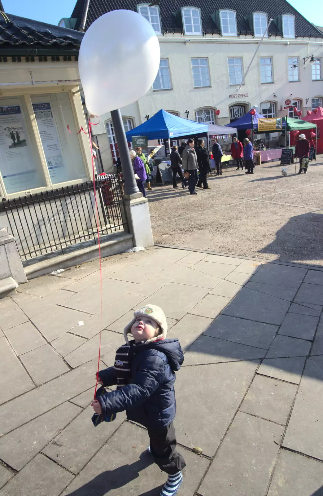 Fred's got a balloon, from A Snowy February Miscellany, Suffolk - 7th February 2012