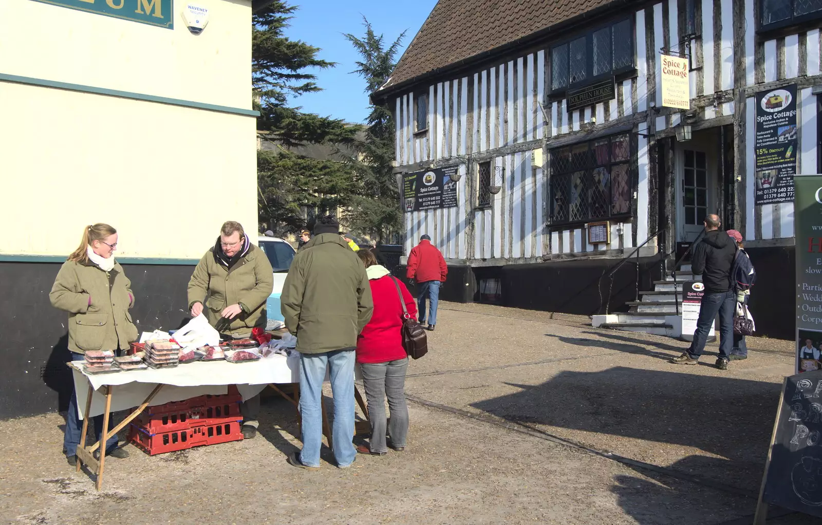 The rare-breed-pork people, from A Snowy February Miscellany, Suffolk - 7th February 2012