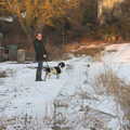 Matt with Alfie, Winter Walks with Sis and Matt, Brome and Thornham, Suffolk - 11th February 2012