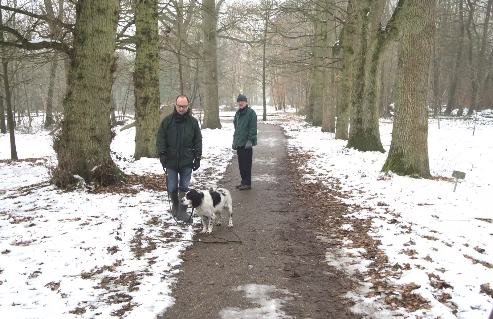 Matt, Alfie and Grandad, from Winter Walks with Sis and Matt, Brome and Thornham, Suffolk - 11th February 2012