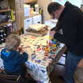 Matt builds stuff with Lego, Winter Walks with Sis and Matt, Brome and Thornham, Suffolk - 11th February 2012