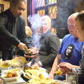Bill gets a dish of something smoking and sizzling, The Boy Phil's Leaving Curry, Spice Cottage, Diss - 25th February 2012