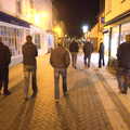 The lads walk down Mere Street, The Boy Phil's Leaving Curry, Spice Cottage, Diss - 25th February 2012