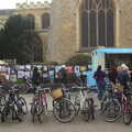 Bike chaos outside Great St. Mary's Church, A TouchType Hack Day, University Union, Bridge Street, Cambridge - 22nd March 2012