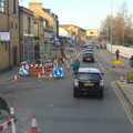 Roadworks on East Road, A TouchType Hack Day, University Union, Bridge Street, Cambridge - 22nd March 2012