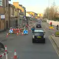 Roadworks on East Road, A TouchType Hack Day, University Union, Bridge Street, Cambridge - 22nd March 2012