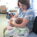 The baby gets a feed, Sprog Day 2: The Sequel, Brook Ward, Ipswich Hospital - 28th March 2012