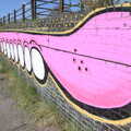 Massive pink teeth graffiti, Riverside Graffiti, Ipswich, Suffolk - 1st April 2012
