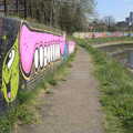 Pink toothy graffiti, which looks <a href='/images/2012/2012-02-01FebruaryMisc/14'>like some near Liverpool Street</a>, Riverside Graffiti, Ipswich, Suffolk - 1st April 2012