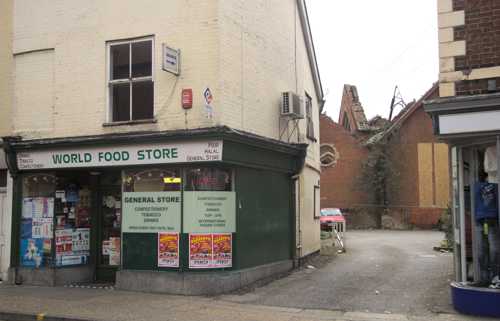 The 'World Food Store' on St Helen's Street from The Dereliction of Suffolk County Council, Ipswich, Suffolk - 3rd April 2012
