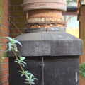 The Dereliction of Suffolk County Council, Ipswich, Suffolk - 3rd April 2012, A furnace chimney with 'St Helens' on it