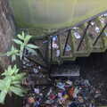 The Dereliction of Suffolk County Council, Ipswich, Suffolk - 3rd April 2012, Heavily littered steps down to the basement