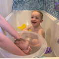 Harry has a bath. Fred seems to be enjoying it too, Evelyn and "Da Wheeze", and Lunch at the Cock Inn, Brome, Ipswich and Diss - 9th April 2012