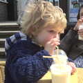 Fred and Isobel do milkshakes, Evelyn and "Da Wheeze", and Lunch at the Cock Inn, Brome, Ipswich and Diss - 9th April 2012