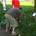 The Boy Phil pums his tyre up on a Thursday ride, Ikea, and The BBs at the George and Dragon, Thurrock and East Harling - 2nd May 2012