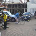 The BSCC Cycling Weekend, The Swan Inn, Thaxted, Essex - 12th May 2012, Alan gets his bike out
