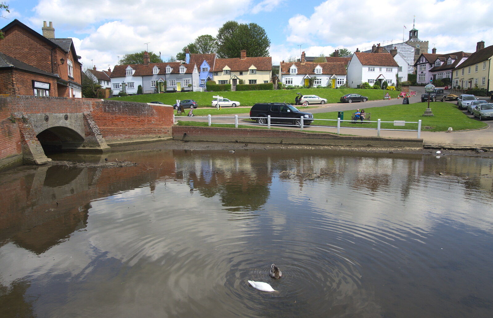 The Finchingfield duck pond from The BSCC Cycling Weekend, The Swan Inn, Thaxted, Essex - 12th May 2012