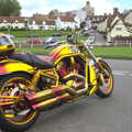 The BSCC Cycling Weekend, The Swan Inn, Thaxted, Essex - 12th May 2012, A very blingy red and yellow motorbike